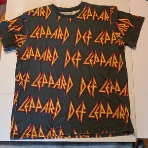Vintage Inspired DEF LEPPARD BAND TEE SIZE XL